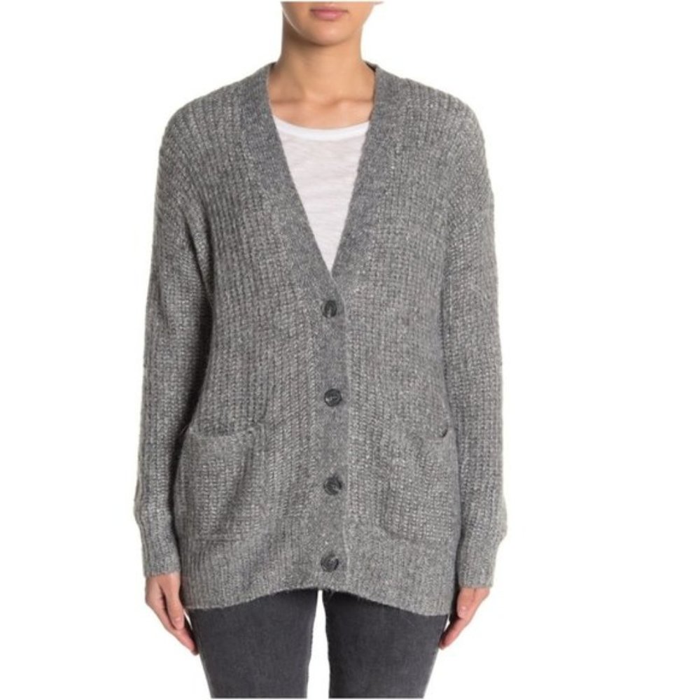 Abound Textured Cozy Cardigan - Heather Grey Large